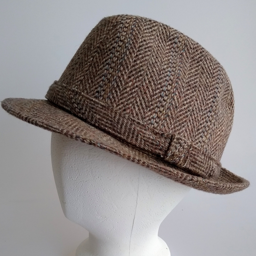 Stetson Vintage Brown Tweed Hat Cap M